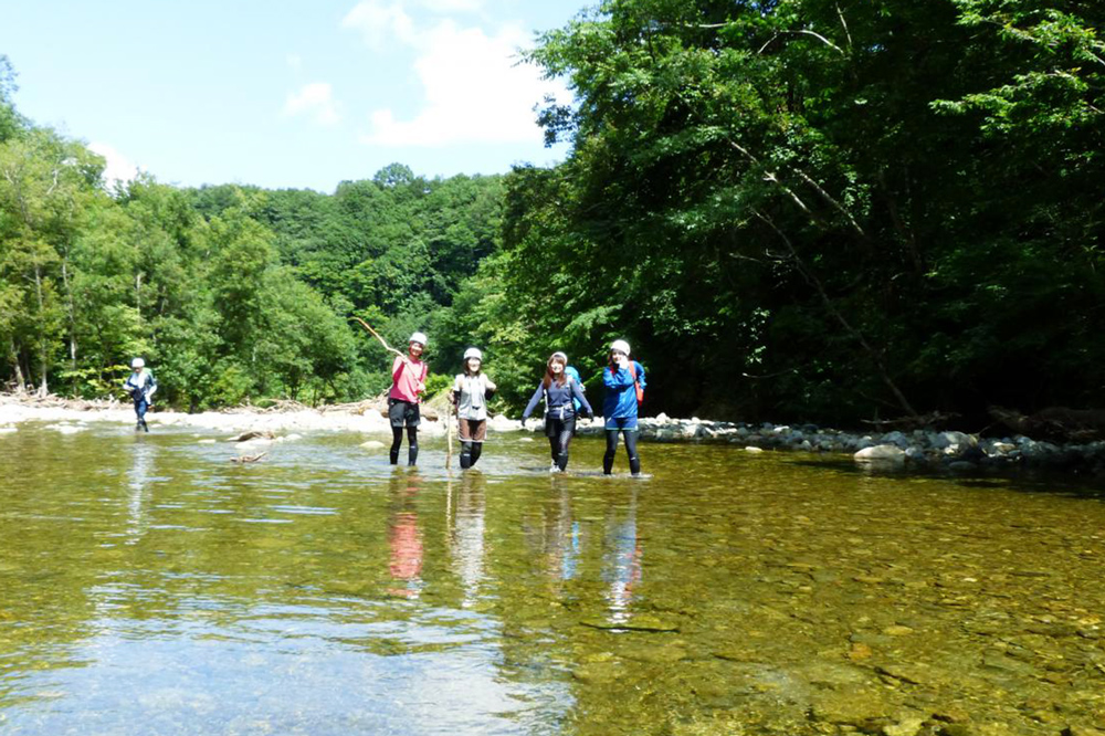 Enjoy strolling through the Shirakami Mountain forests, and swimming in the crystal clear waters of its rivers